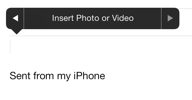iOS 7 Mail Attaching photos or video