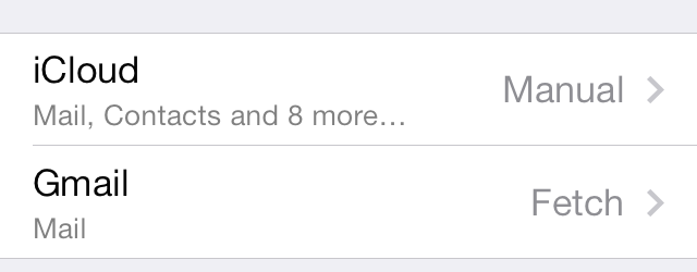 iOS 7 Mail Push accounts