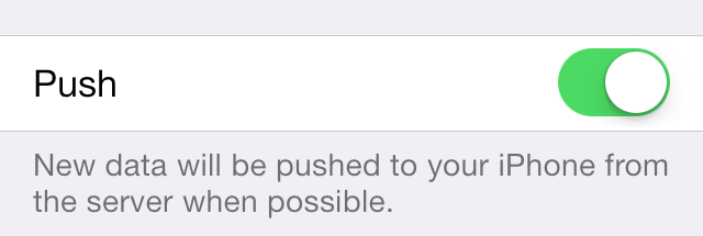 iOS 7 Mail Push