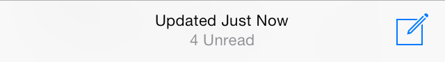 iOS 7 Mail app status bar