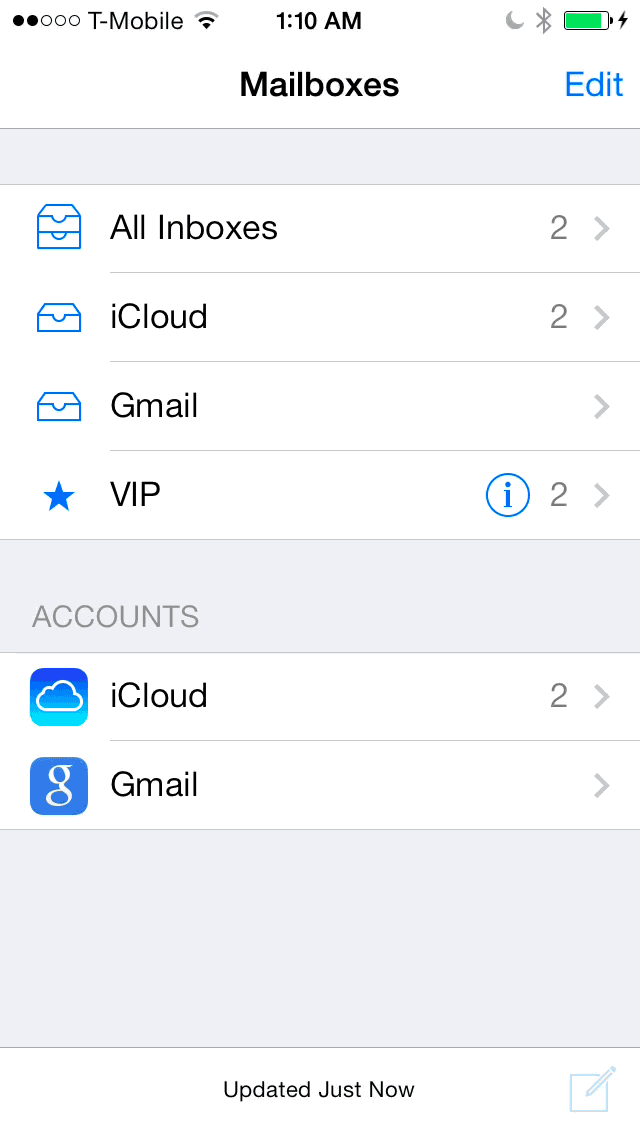 iOS 7 Mail new draft