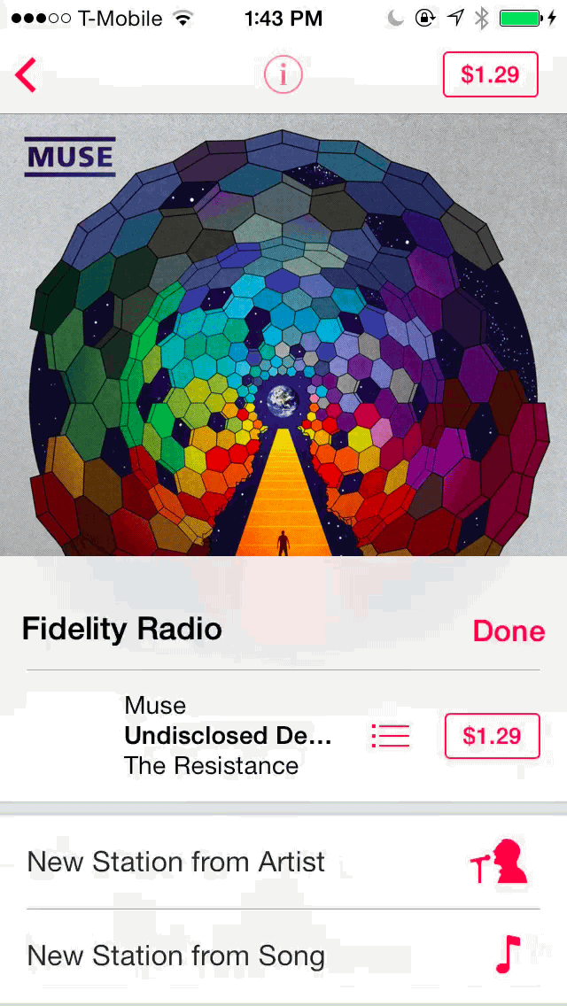 iOS 7 Music Radio info tab