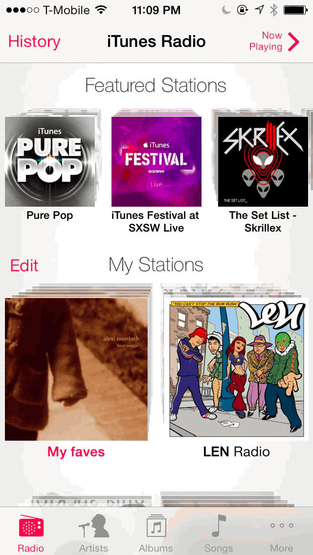 iOS 7 Music iTunes Radio Station Details