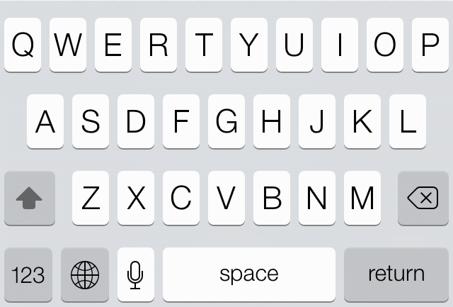 iOS 7 Siri Keyboard