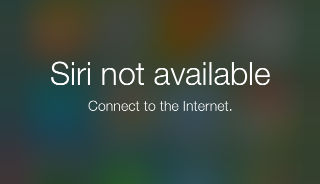iOS 7 Siri not available
