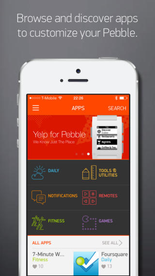 Pebble for iOS 2.1.1 (iPhone screenshot 001)