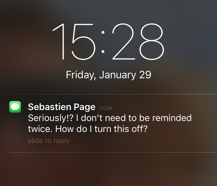 Tinder message notification on iphone