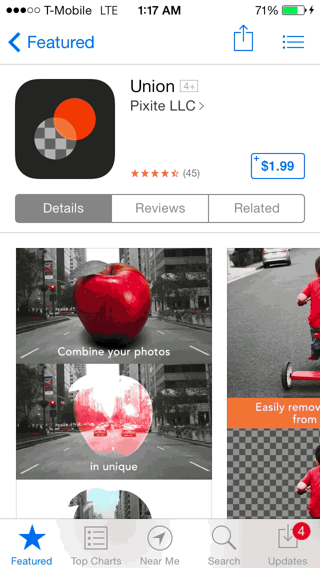iOS 7 App Store Send Gift Individual