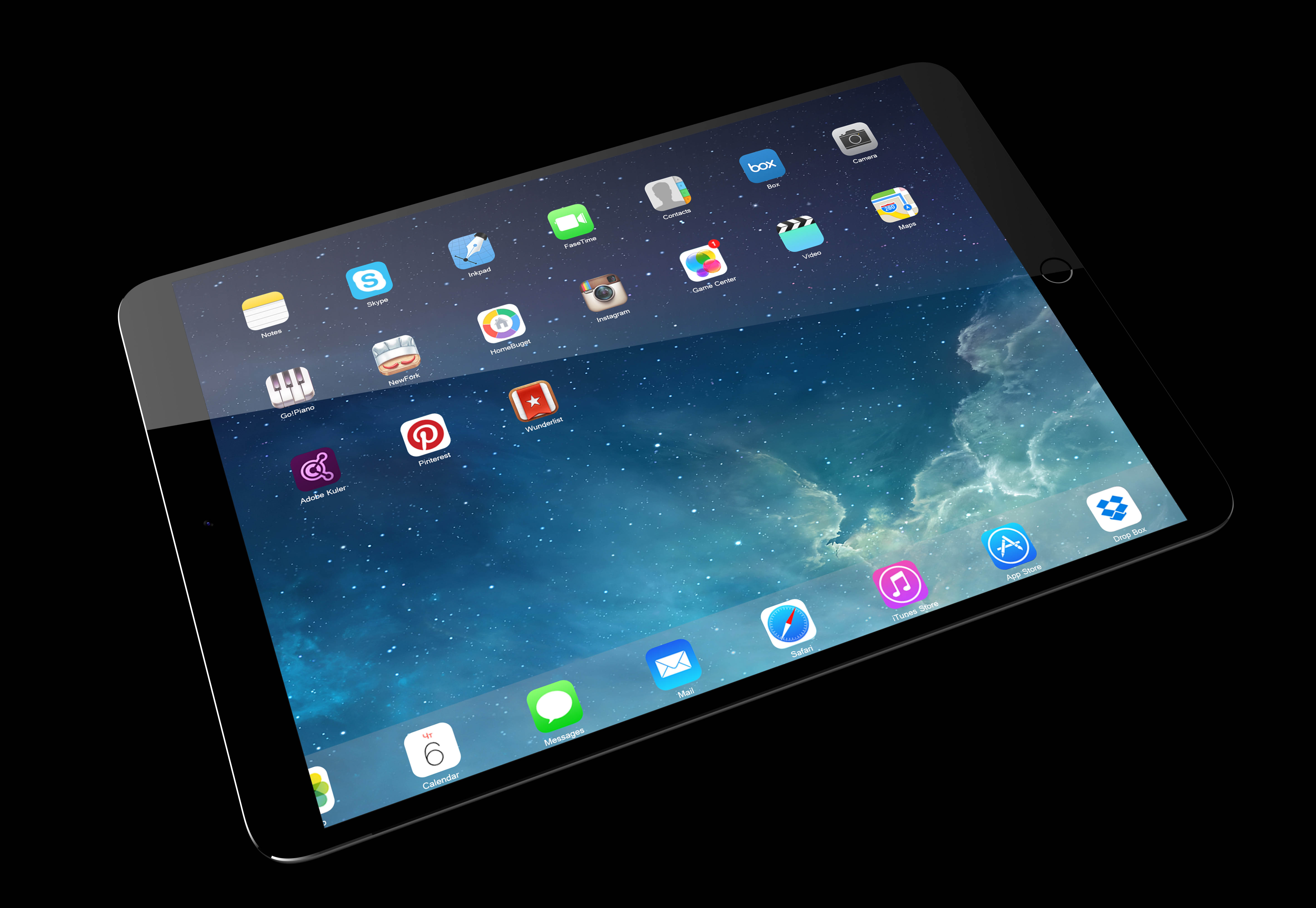 iPad pro concept (Ramotion, Top view)