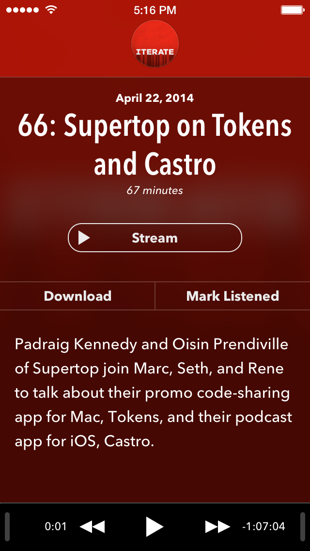 Castro 1.1 for iOS (iPhone screenshot 005)