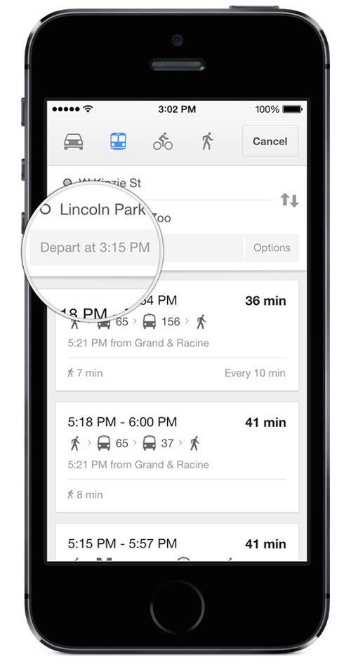 Google Maps 3.0 for iOS (Transit Directions)