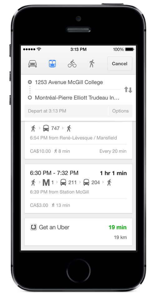 Google Maps 3.0 for iOS (Uber integration)