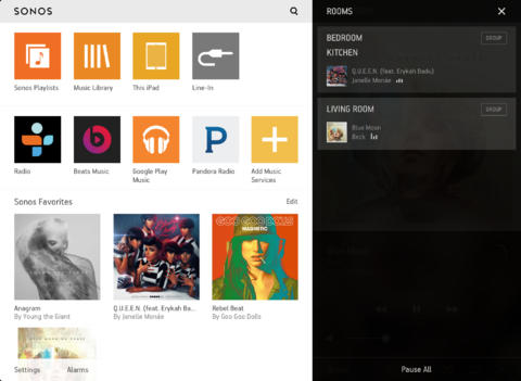 Sonos 5.0 for iOS (iPad screenshot 001)