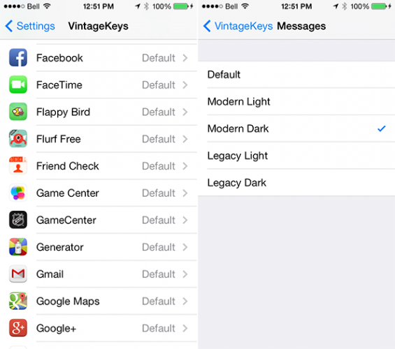 VintageKeys lets you switch back to the old iOS 6 keyboard