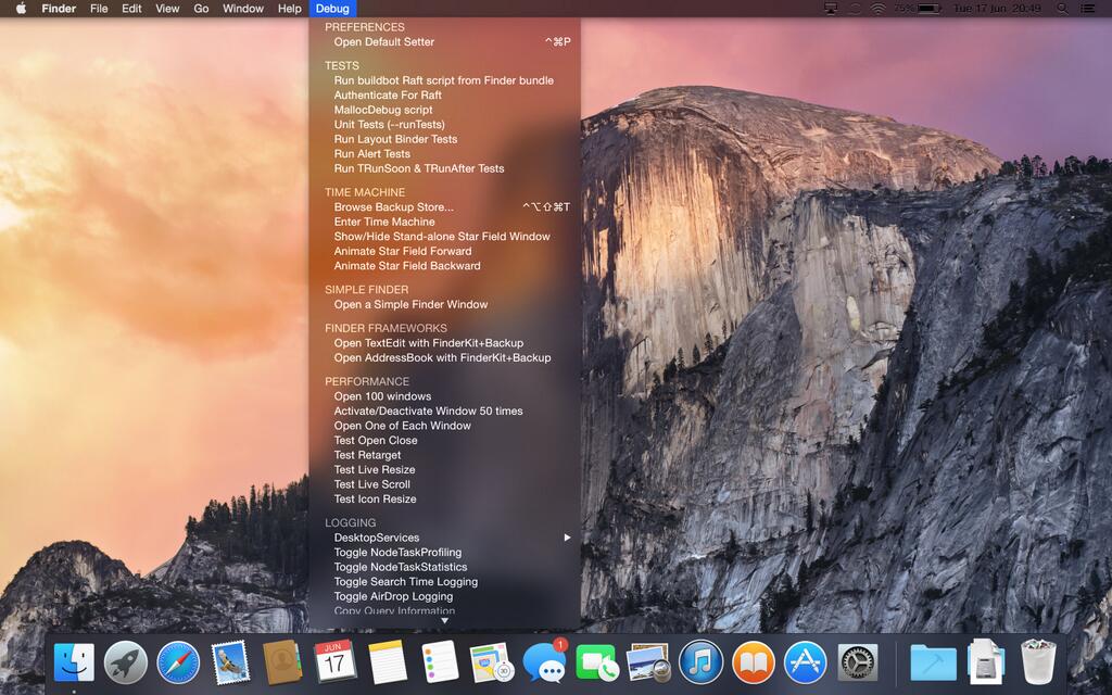 OS X Yosemite (dark mode, Hamza Sood 001)