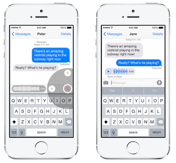 Tap to Talk Messages iOS 8