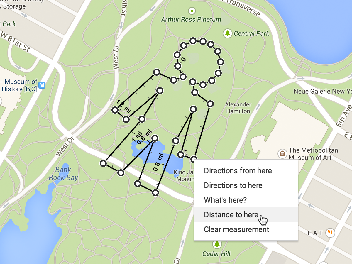 Google Maps desktop (distance between multiple points)