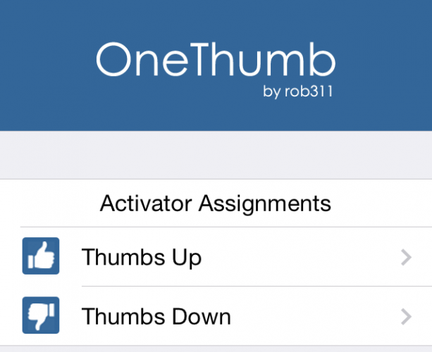 OneThumb: a universal thumbs up/down tweak for Spotify, Pandora and ...