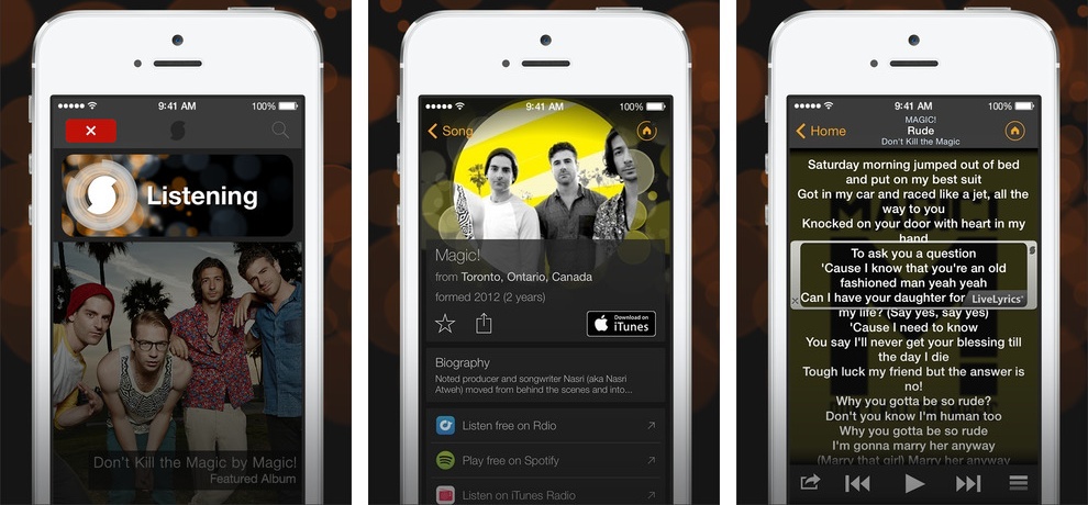 SoundHound 6.2 for iOS (iPhone screenshot 002)