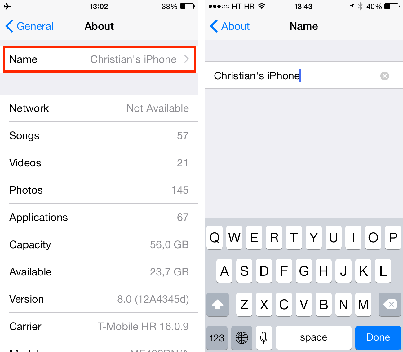 iOS 7 (how to change iOS device name 002)