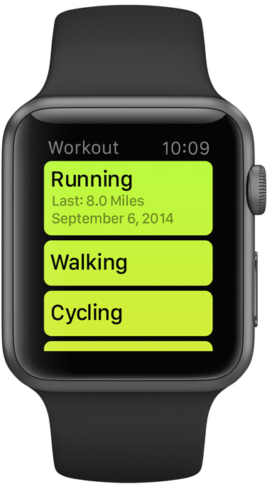 Apple Watch workout app