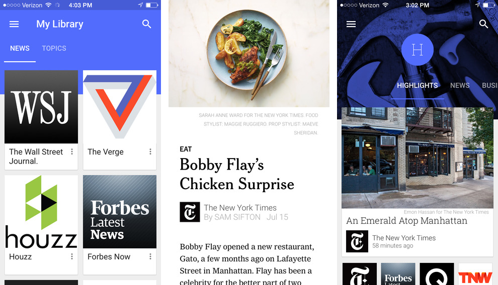 Google Play Newsstand 3.0 for iOS (iPhone screenshot 002)