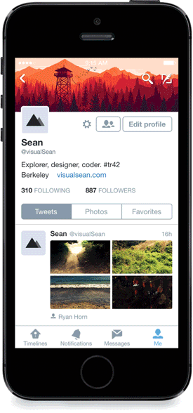 Twitter for iPhone (interactive notifications, animation 001)