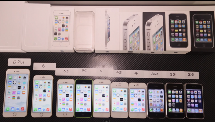 Iphone Models And Examples Video shows side by side speed comparison of all 10 iPhone models
