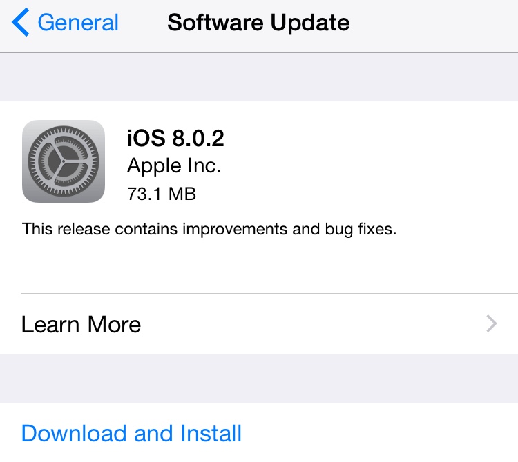 iOS 8.0.2 update