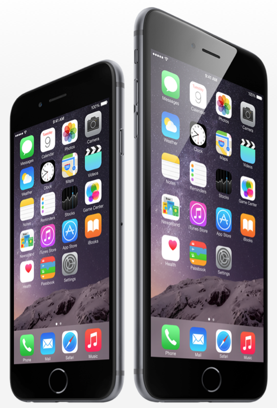 iPhone 6 iPhone 6 Plus side by side