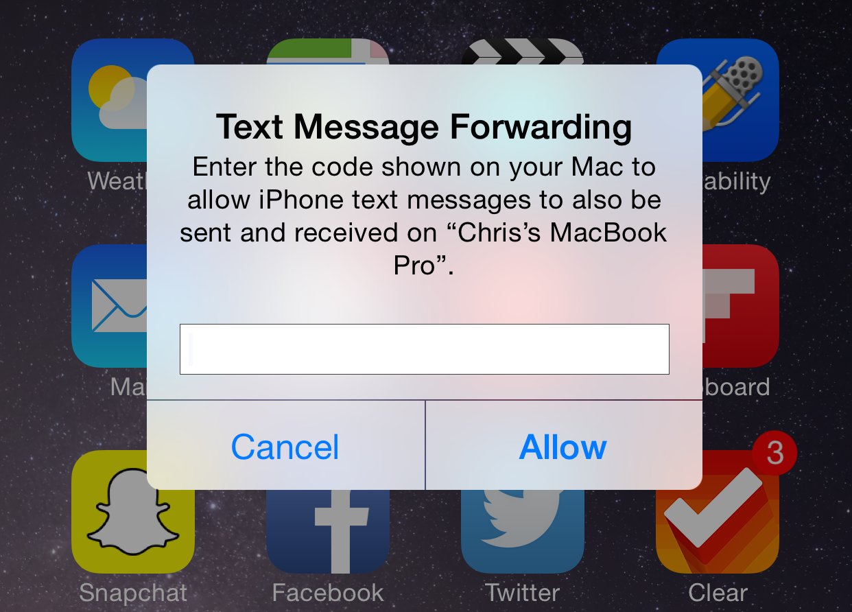 text forward