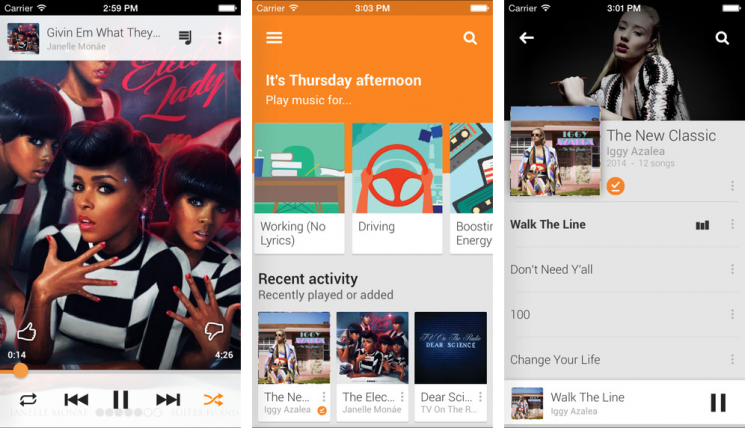 Google optimizes Play Music for iPhone 6 screens