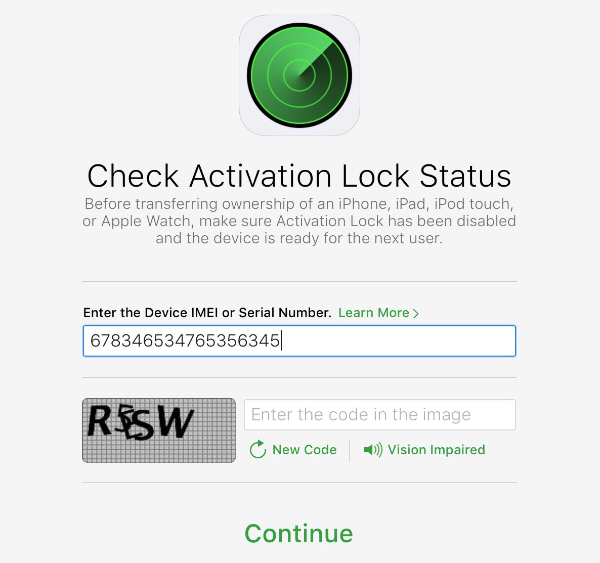 check activation lock status