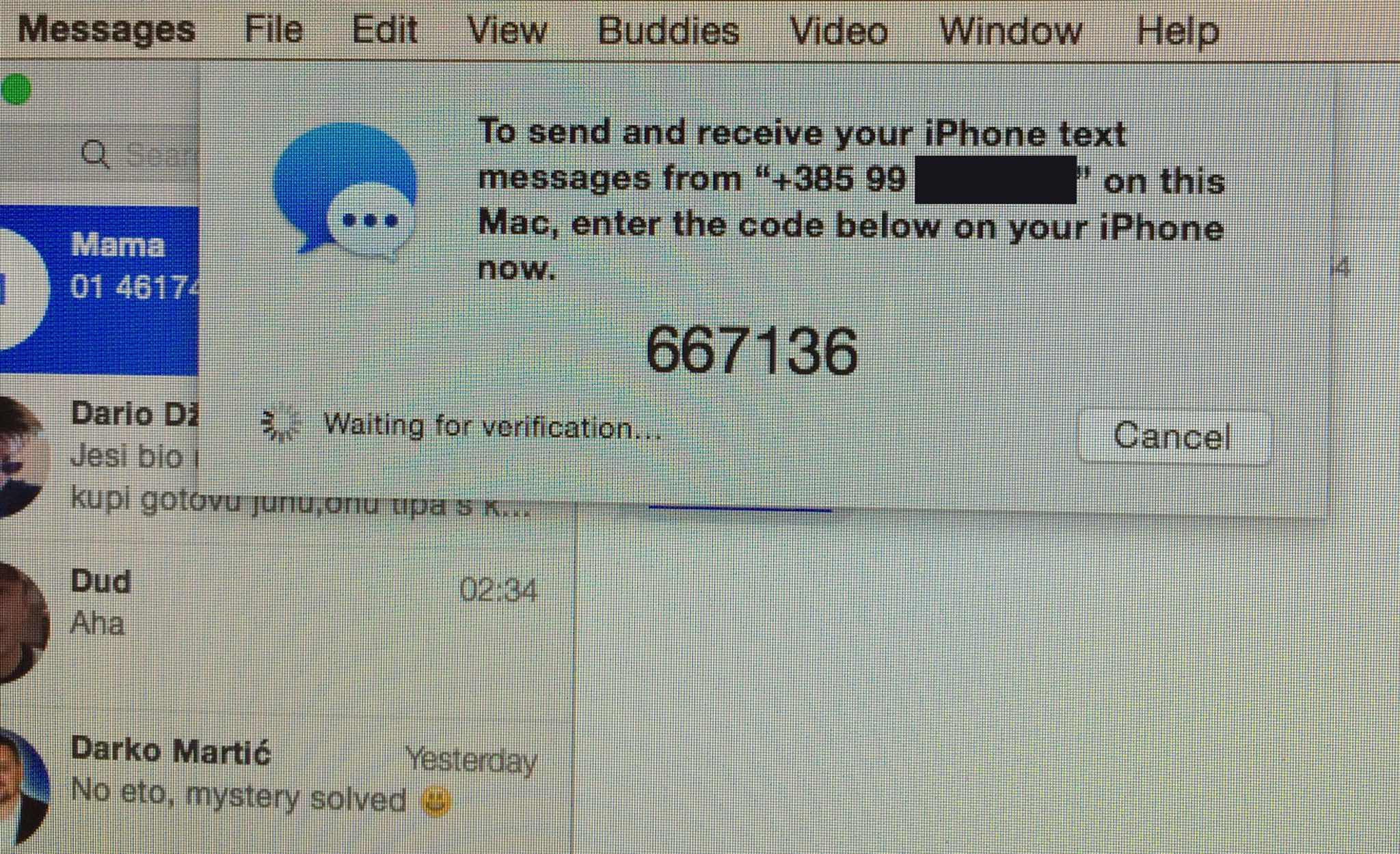 iOS 8 (Messages, Text Message Forwarding 005)