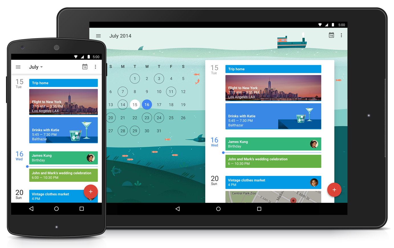 Google Calendar (Android, Material Design 003)