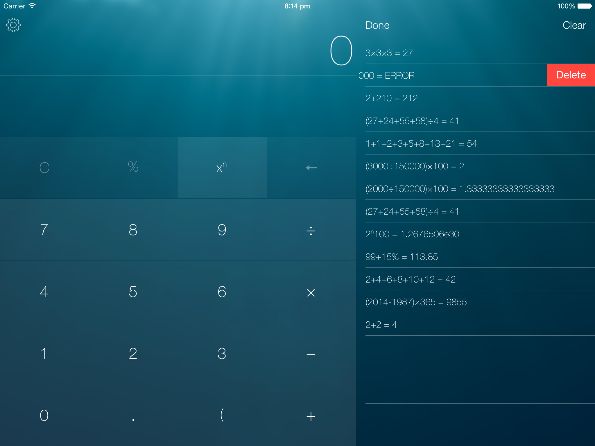 Numerical 1.2 for iOS (iPad screenshot, themes 004)