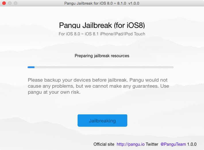 Pangu for Mac preparing jailbreak resources