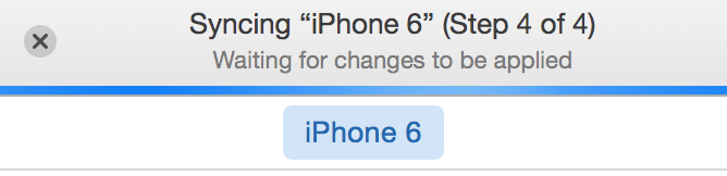 Syncing iPhone