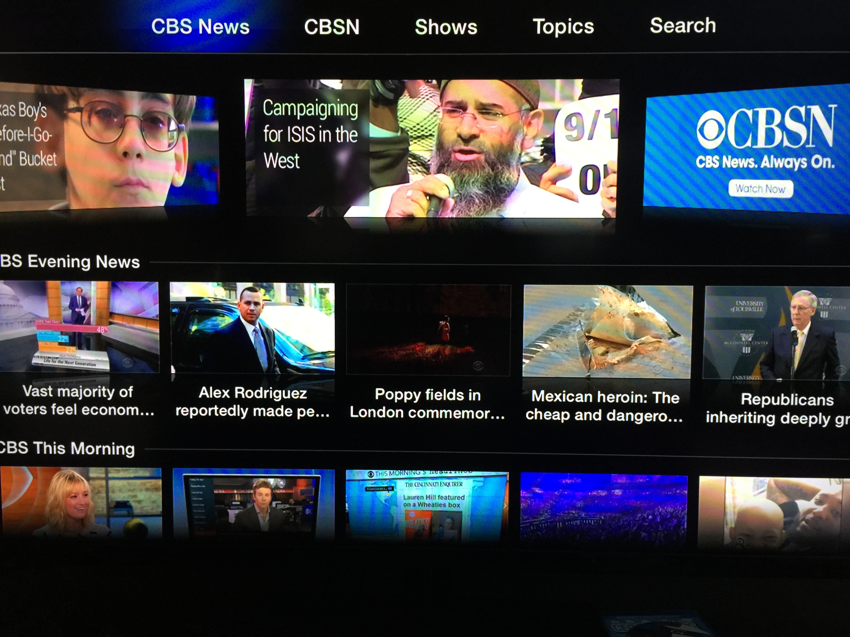 Apple TV updated new CBS News channel