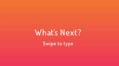 Next Keyboard 1.0 for iOS swipe to type animated GIF