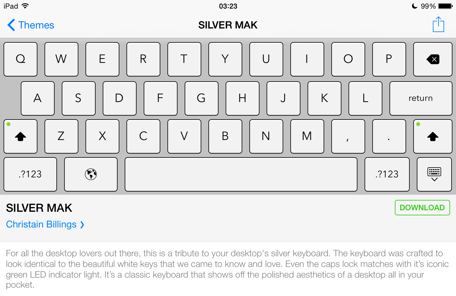 Themeboard 1.0 for iOS (keyboard showcases 004)