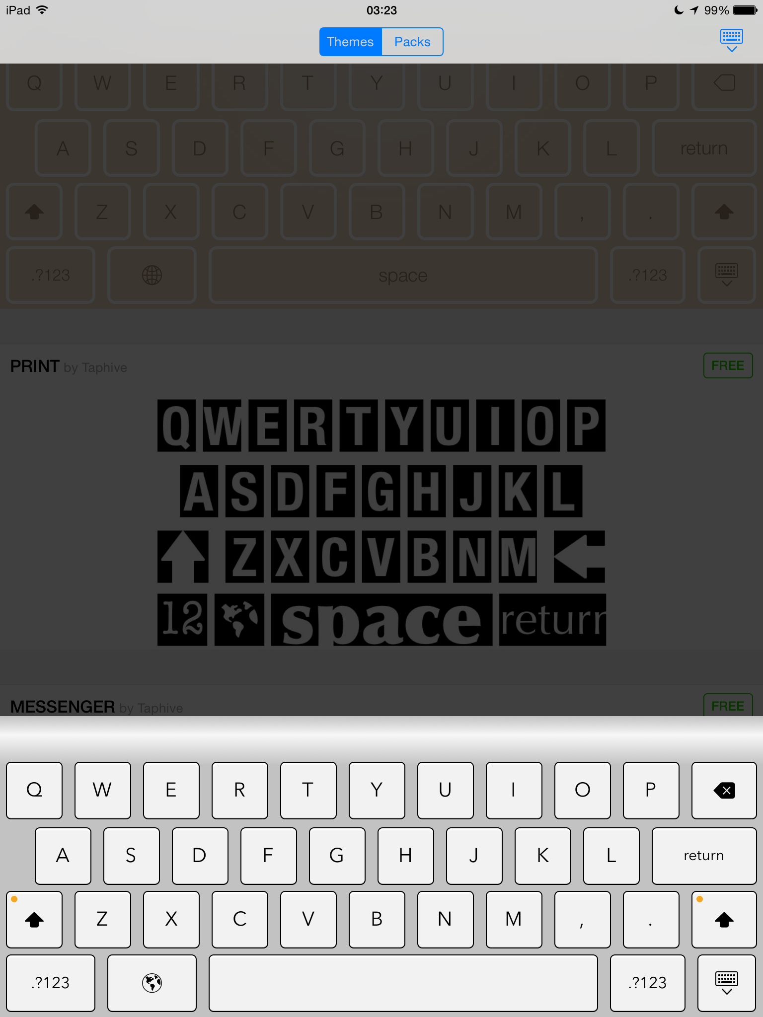Themeboard 1.0 for iOS (keyboard showcases 005)