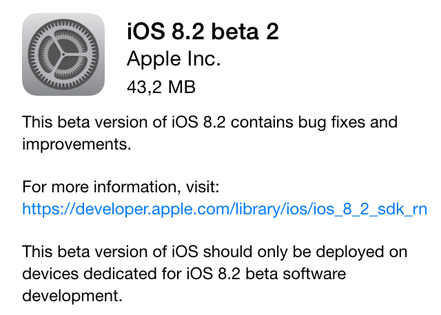 ios 8.2 beta 2
