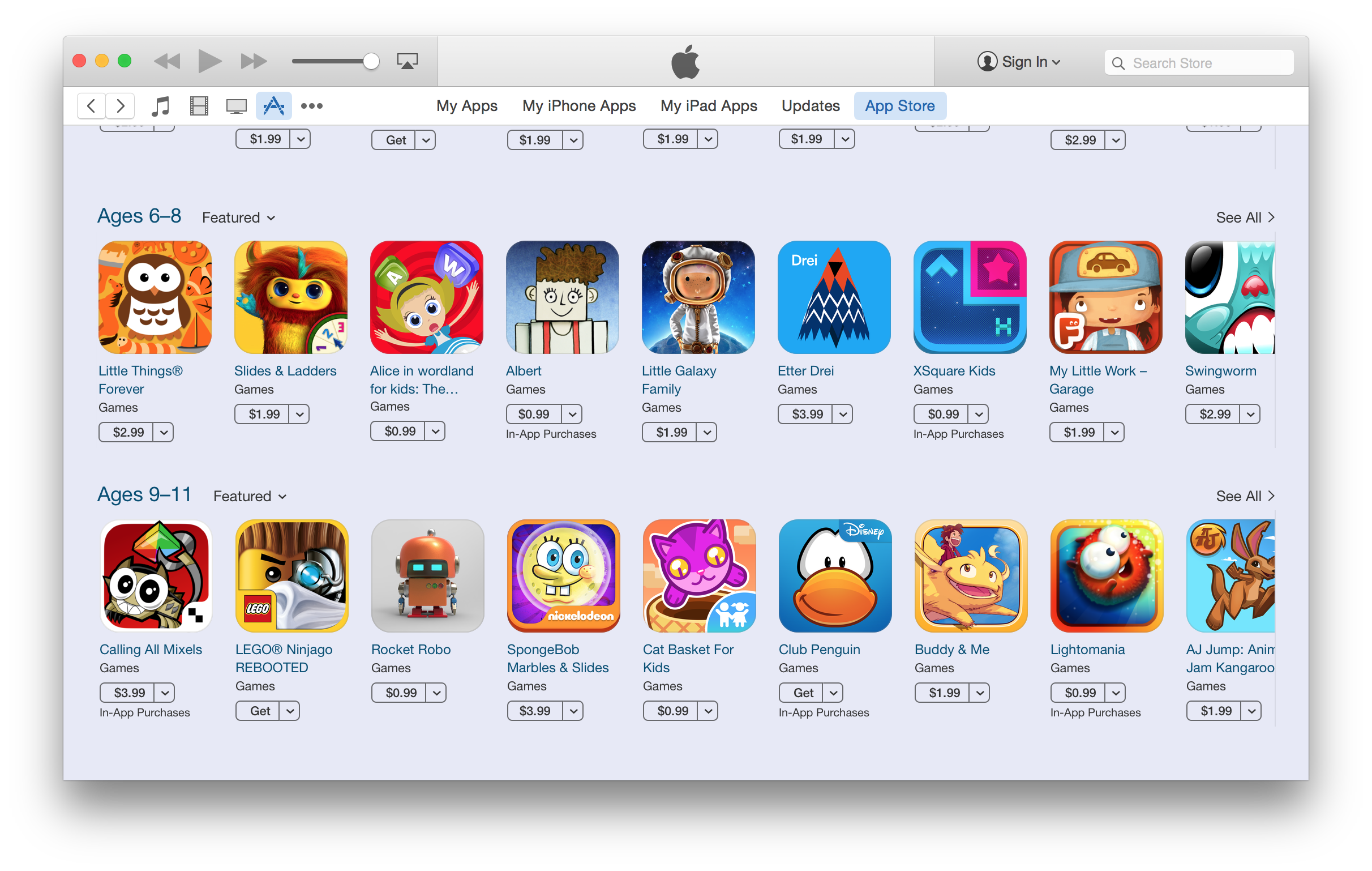 App Store kids