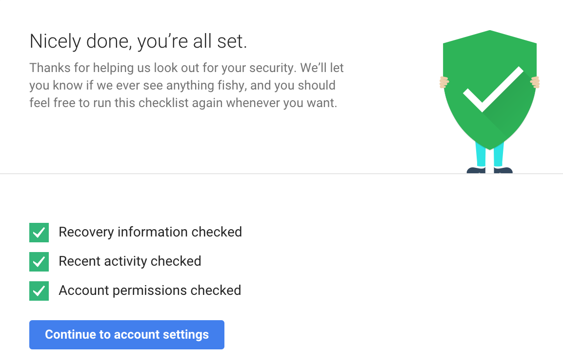 Google Account Security Checkup