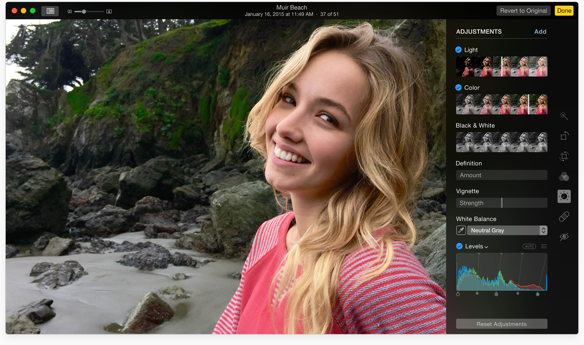 Photos for OS X Edit Levels Mac screenshot 001