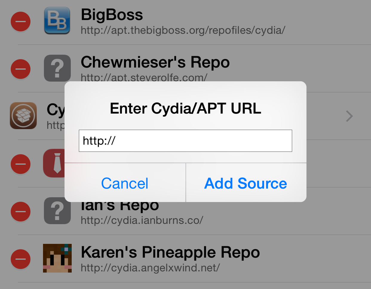 Add Source Cydia Repos 10 tweaks