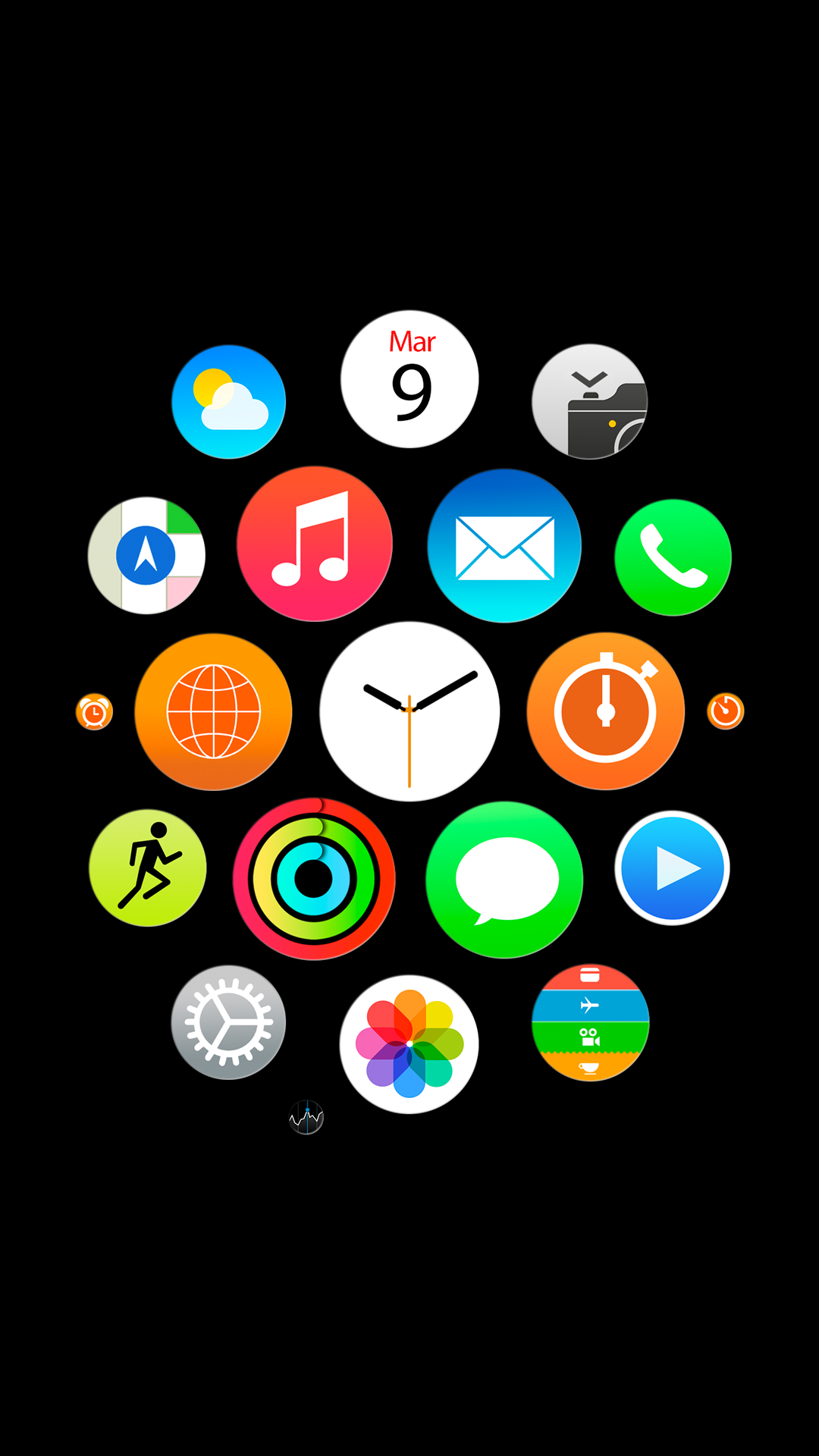 Apple Watch app icons wallpapers for iPhone, iPad, and desktop