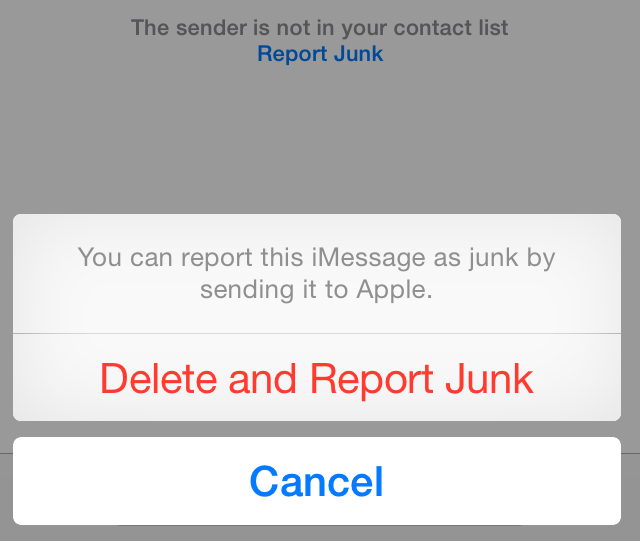 Delete and report junk
