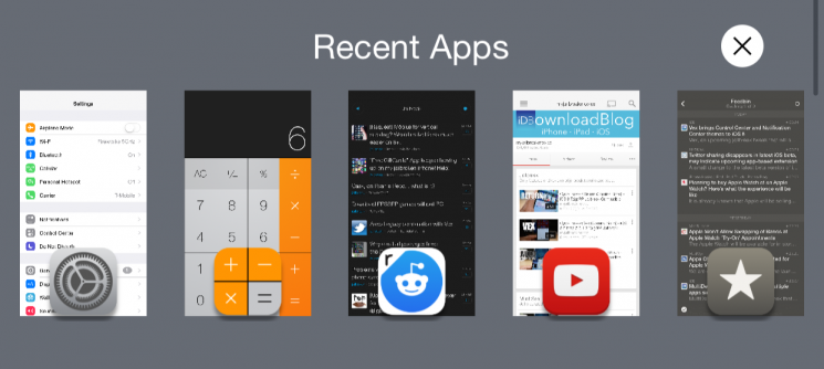 'Return' adds a recent apps launcher to Control Center